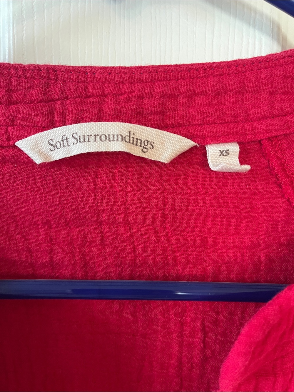 Soft Surroundings Crinkle Cotton Tunic with pockets. XS - Picture 2 of 4